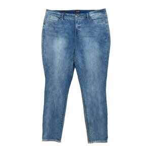 High Rise Skinny Jeans Light Wash Distressed Size 16 — NYDJ Ami